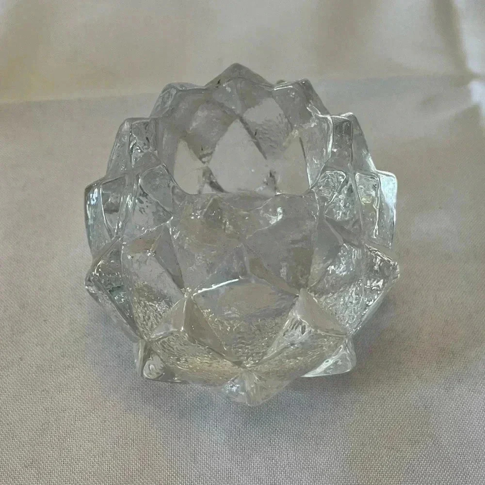 Vintage Glass Artichoke Candle Holder - Picture 2 of 4